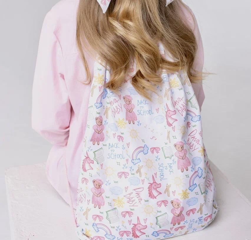 Сумка-мешок  DAVA SCHOOL PRINT PINK