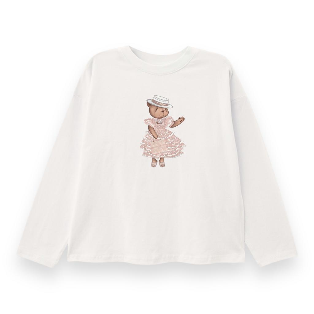 Лонгслив молочный  Flora пудровый