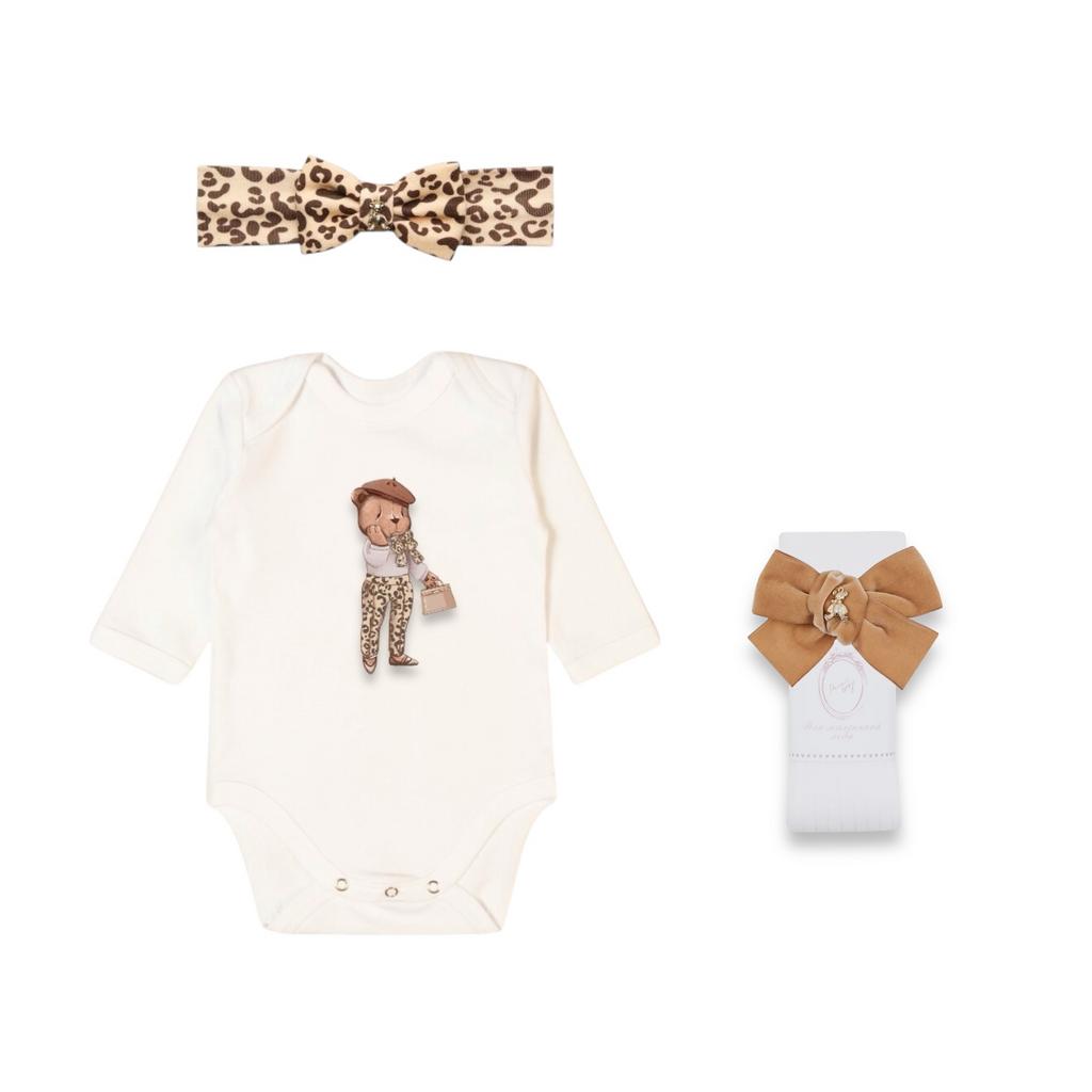 Комплект для малышки Leopard Caramel