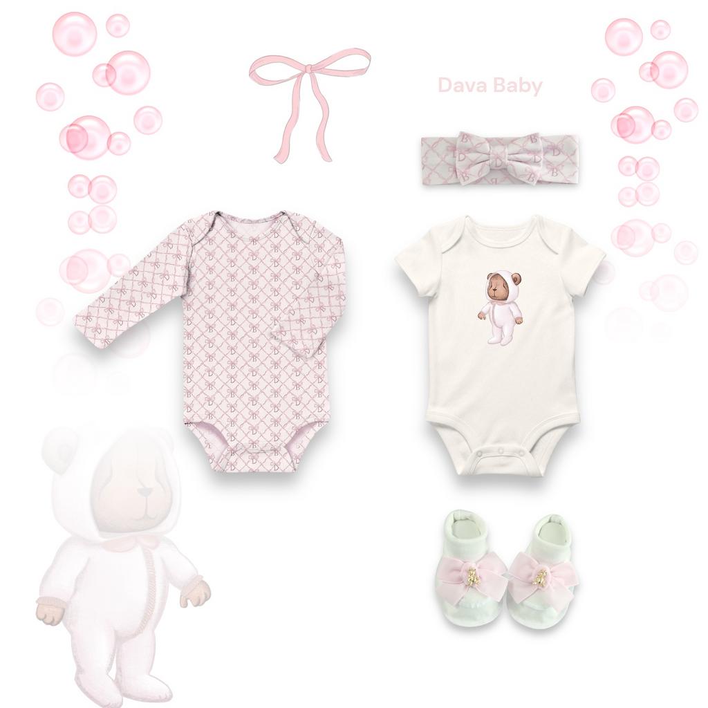 Комплект Dava Baby для малышей цвет: розовая пудра