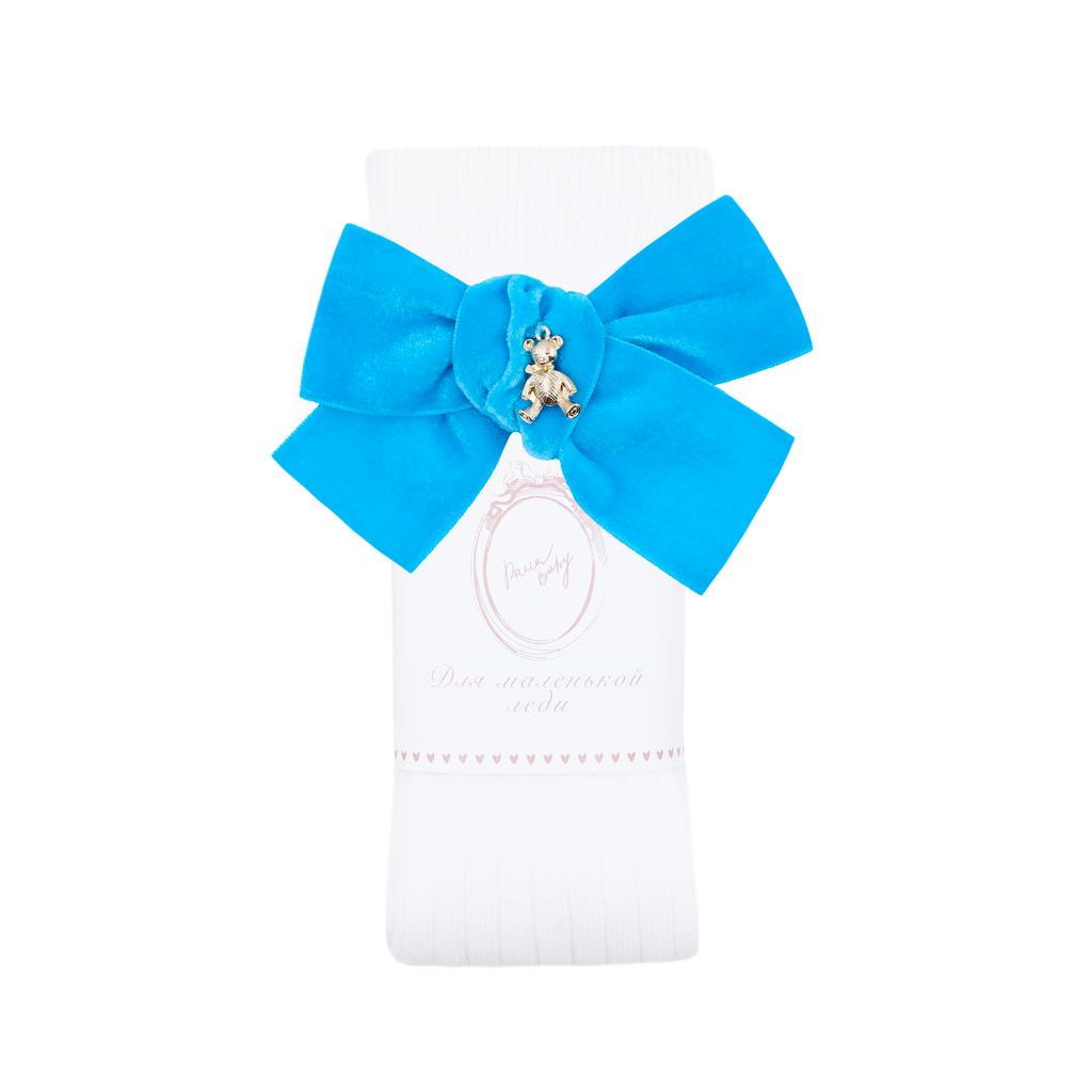 Гольфы RIB "Золотой мишка" цвет: белый/ лагуна