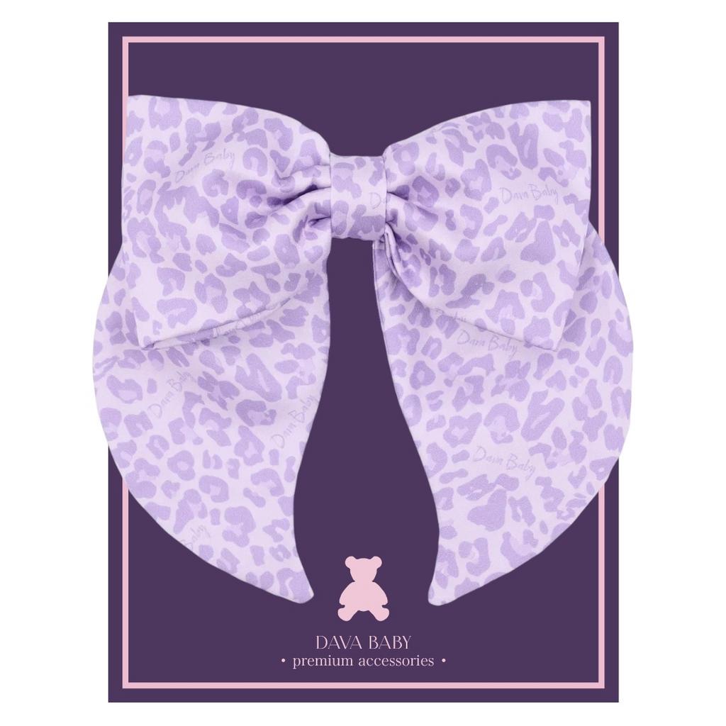 Бант на заколке Lovely/Leopard Lilac