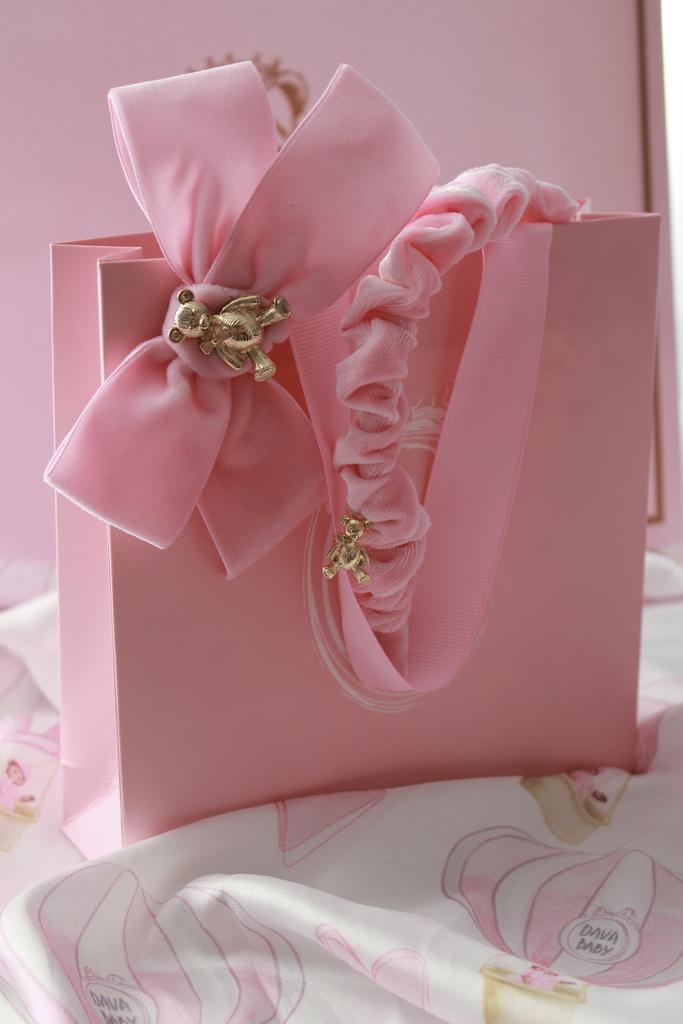 Подарочный набор ободок Bonjour "Золотой мишка" + заколка золотой мишка , цвет: розовый