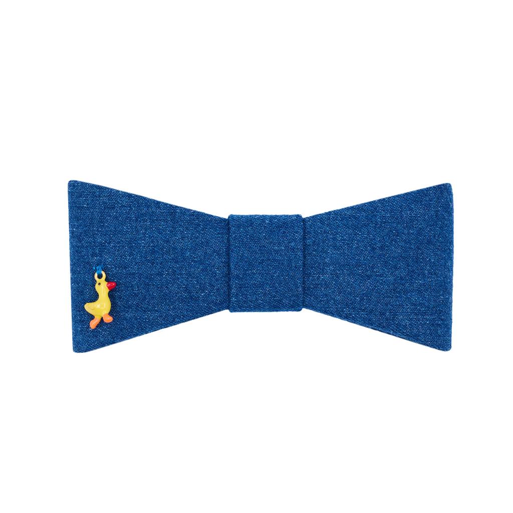 Бант на заколке "Betty Duck Denim" джинсовый