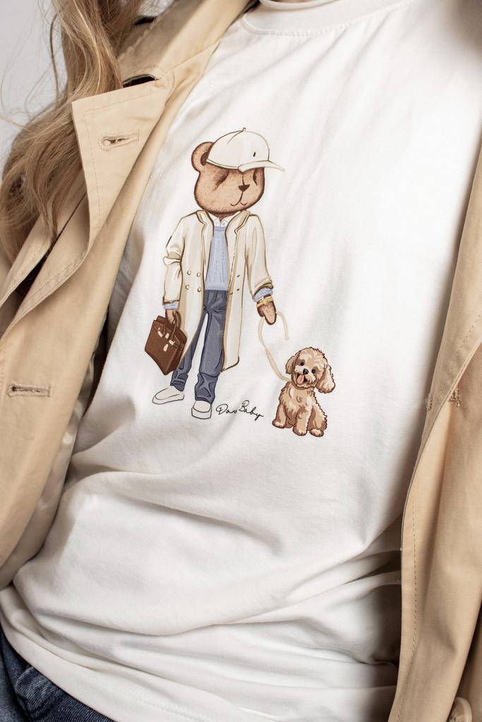 Футболка "Ophelia and Coco" цвет: айвори