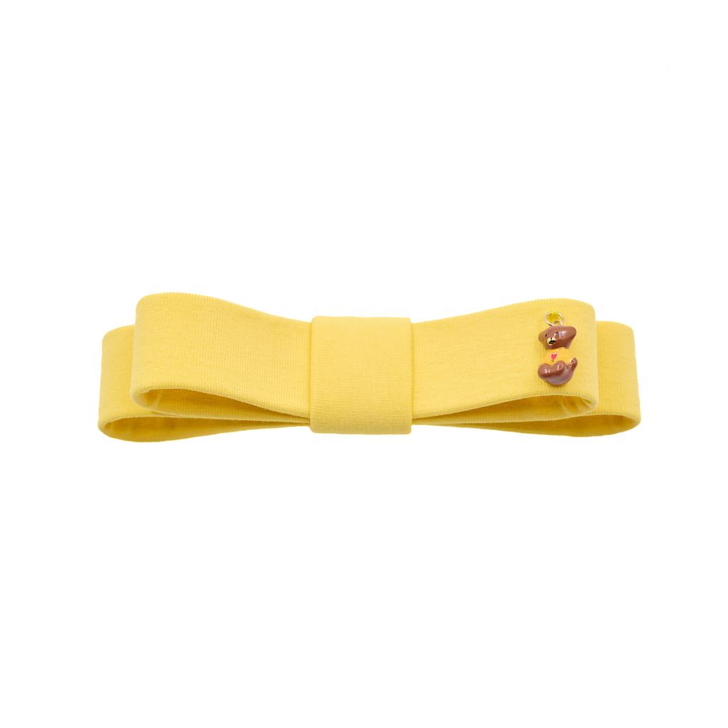 Бант на заколке "Premium sweet bear" цвет: желтый