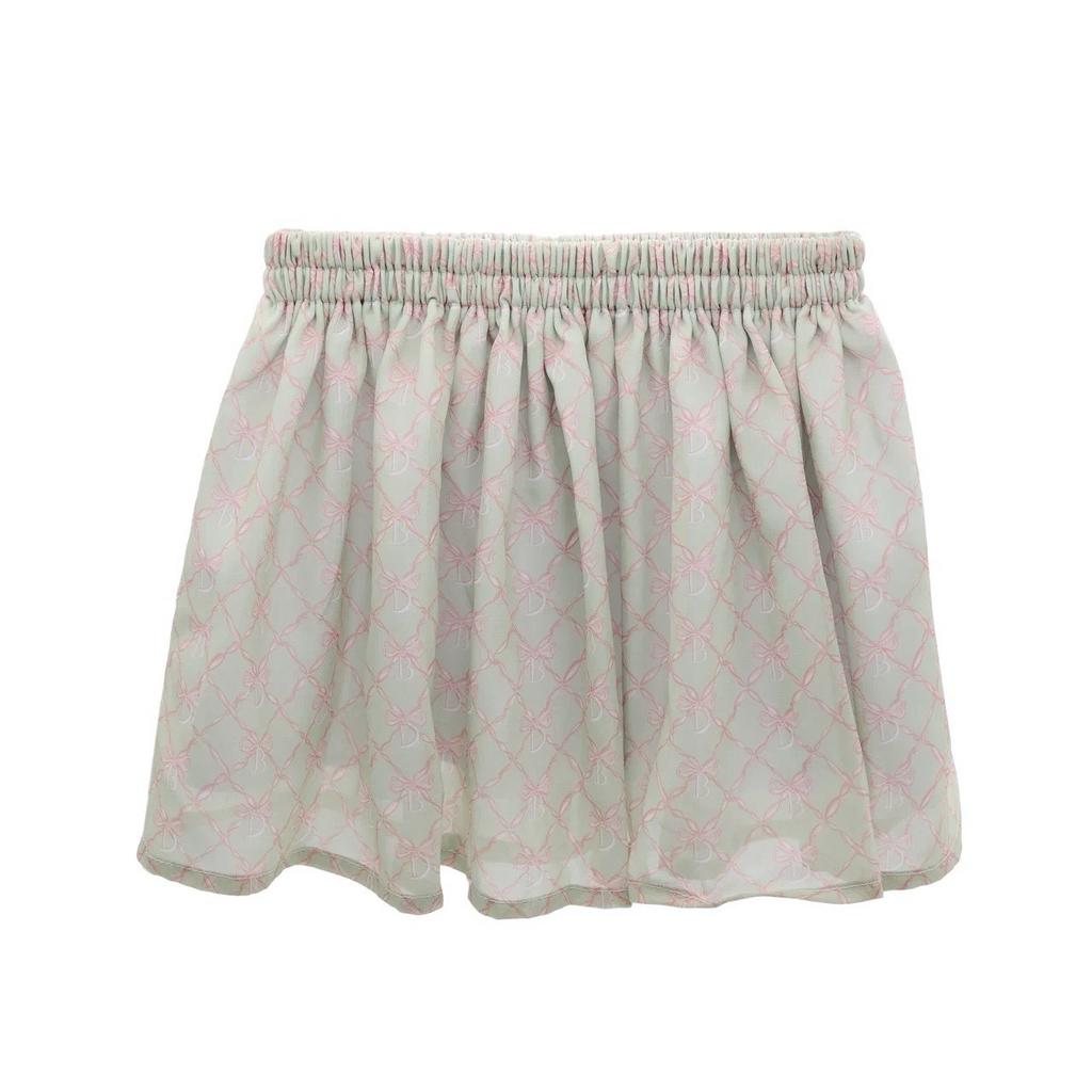 Юбка mini Dava цвет: фисташковый/персиковый