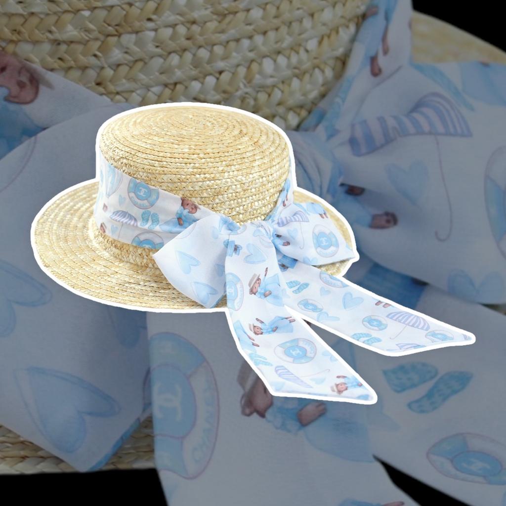 Шляпа-канотье "Summer Love" цвет: голубой