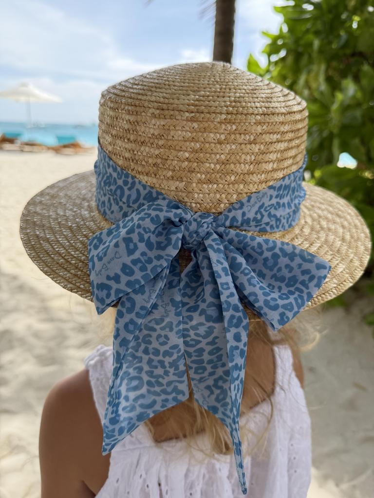 Шляпа-канотье "Leopard" цвет: тиффани