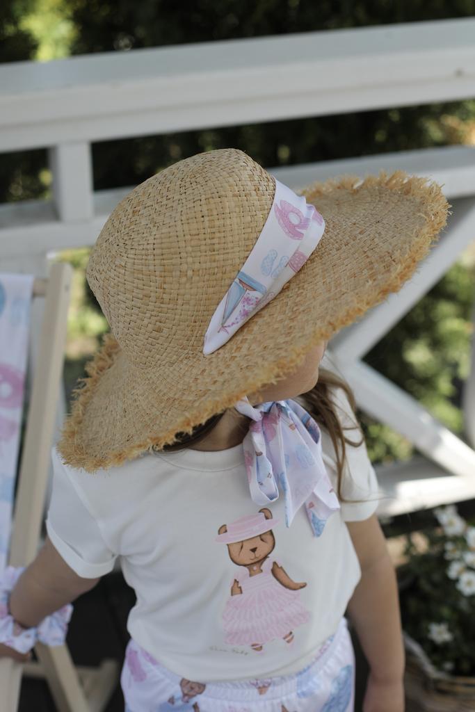 Шляпа соломенная с широкими полями "SUMMER VIBES"