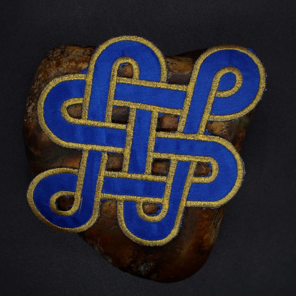 Нашивка Узел Счастья большой синий