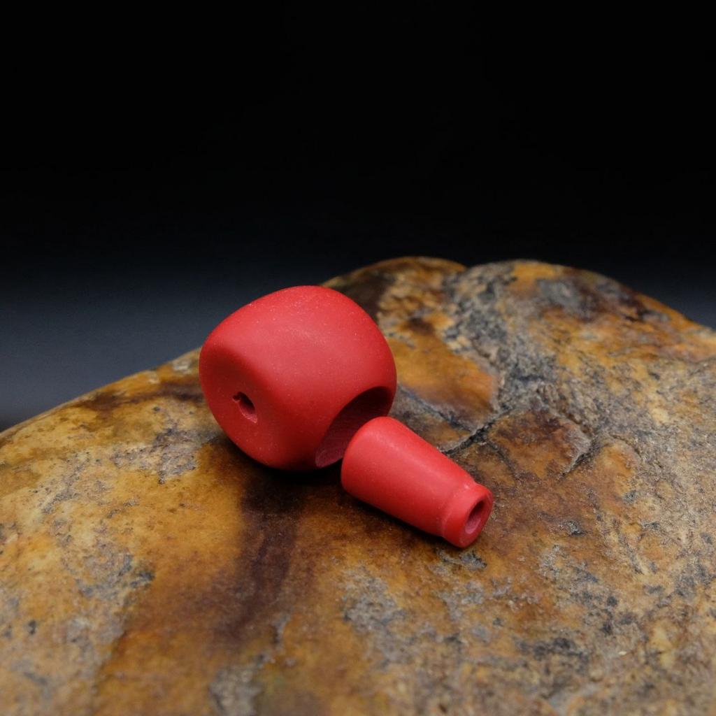Гуру-бусина из киновари средняя