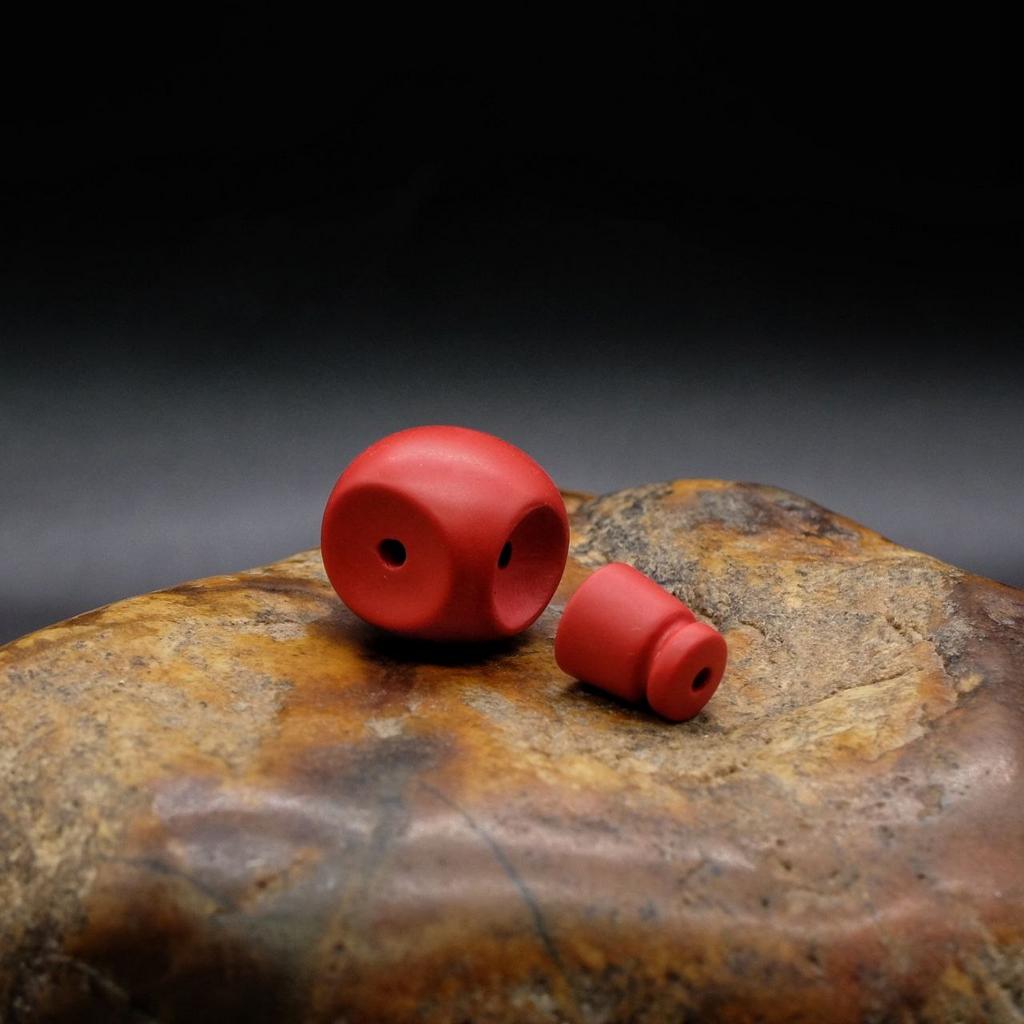 Гуру-бусина из киновари большая