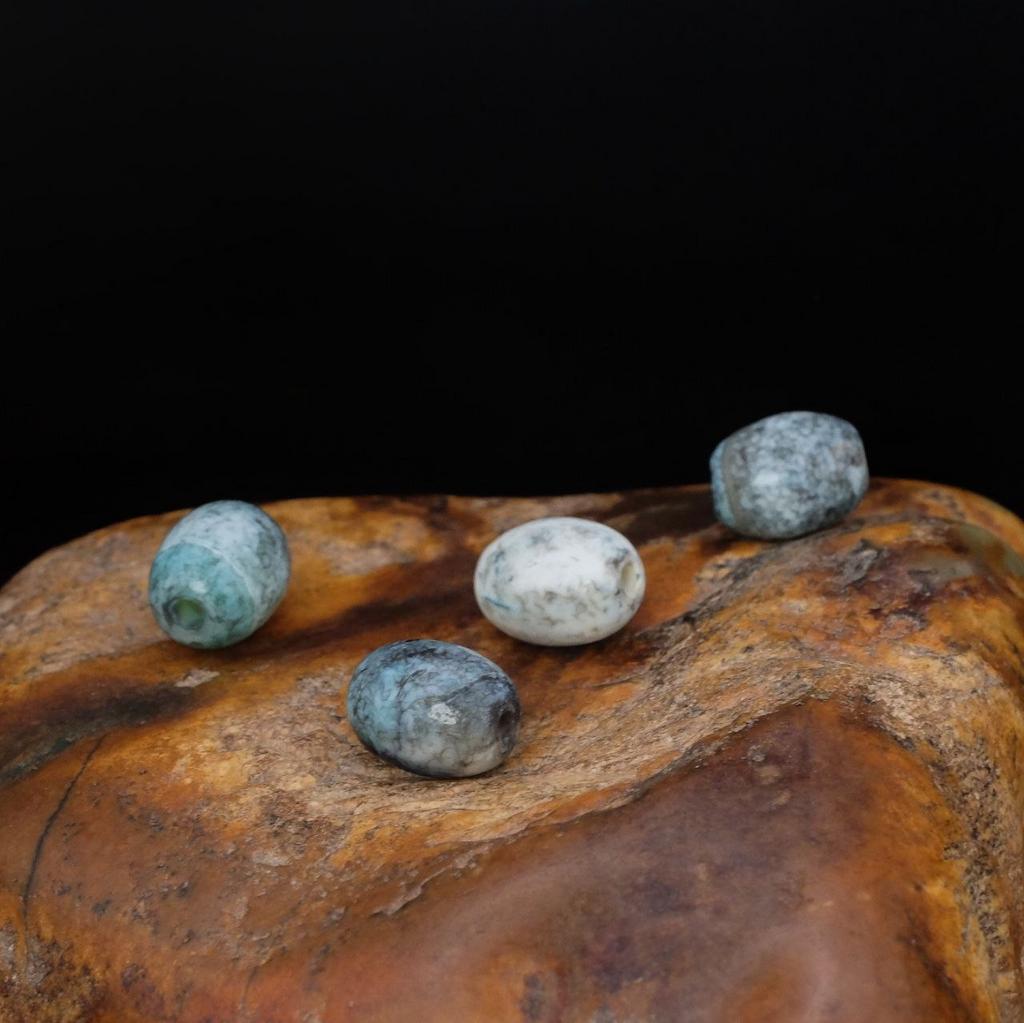 Бусина "Старый агат" бирюзовая