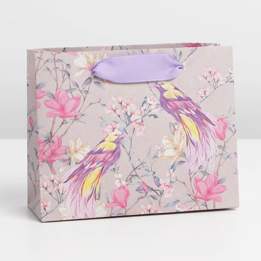 Пакет крафтовый вертикальный «Птицы»