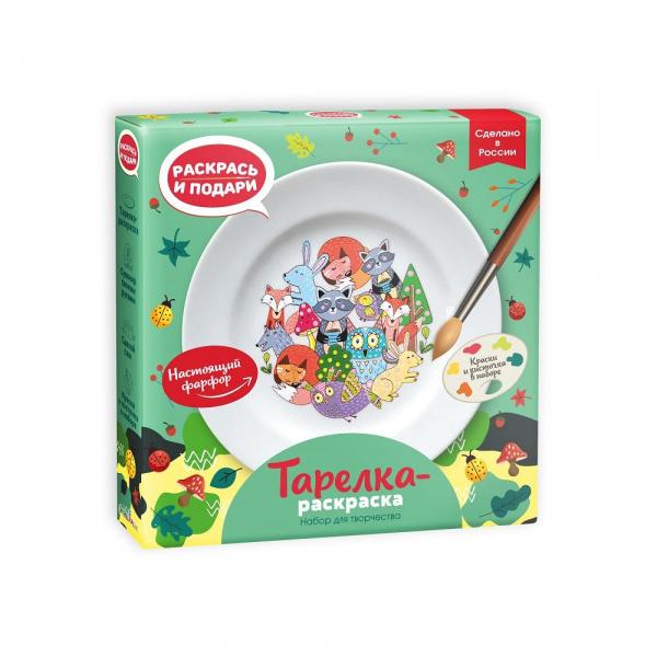 Тарелка-раскраска Лесные истории