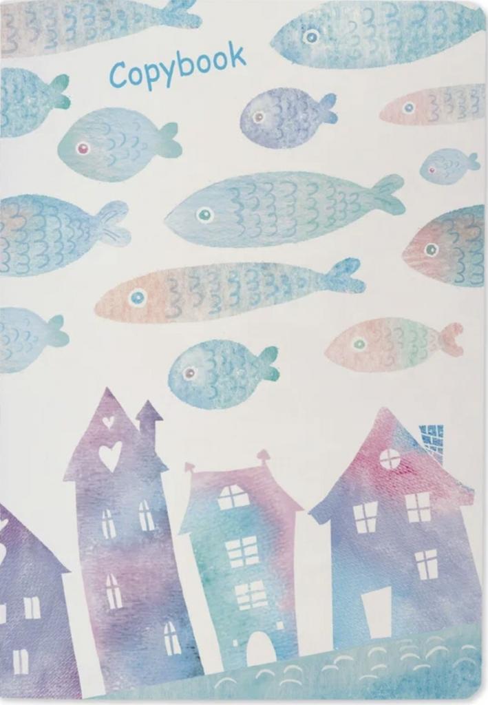 Тетрадь общая BrunoVisconti, А5 (147 х 210 мм), "FISH FLYING HIGH " 40 л, клетка,