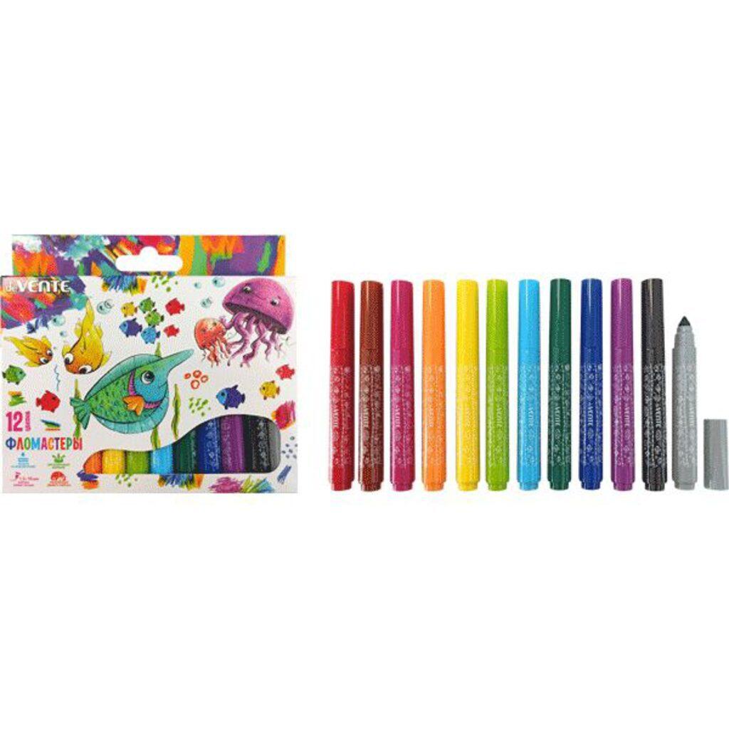 Фломастеры Jumbo 12цв "deVENTE.", вент. колпачок