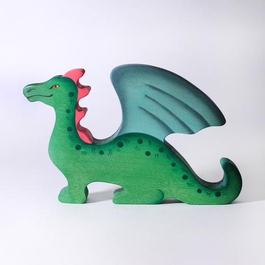 Дракон зеленый. Деревянная фигурка-игрушка