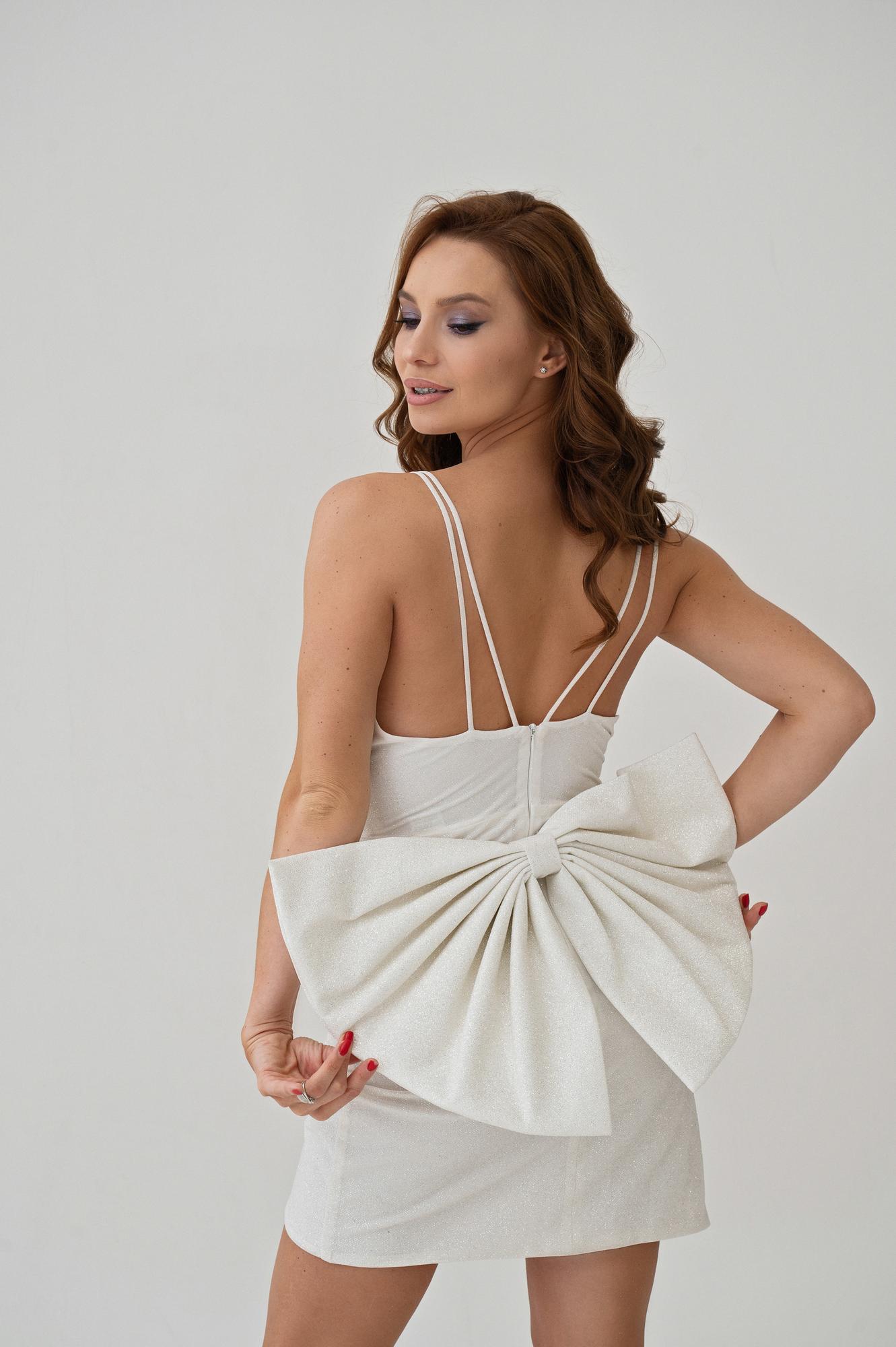 Элоиз мини айвори глиттер с бантом