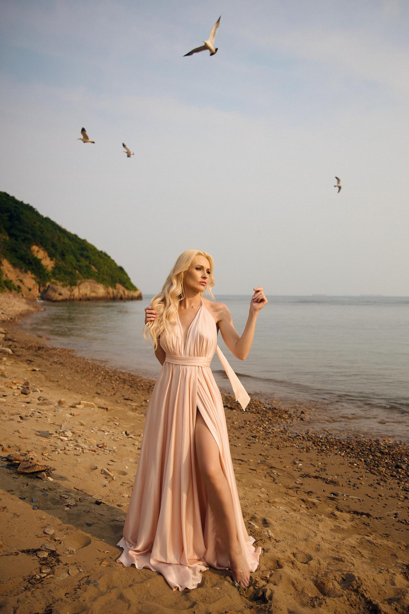 Касандра персик шелковое