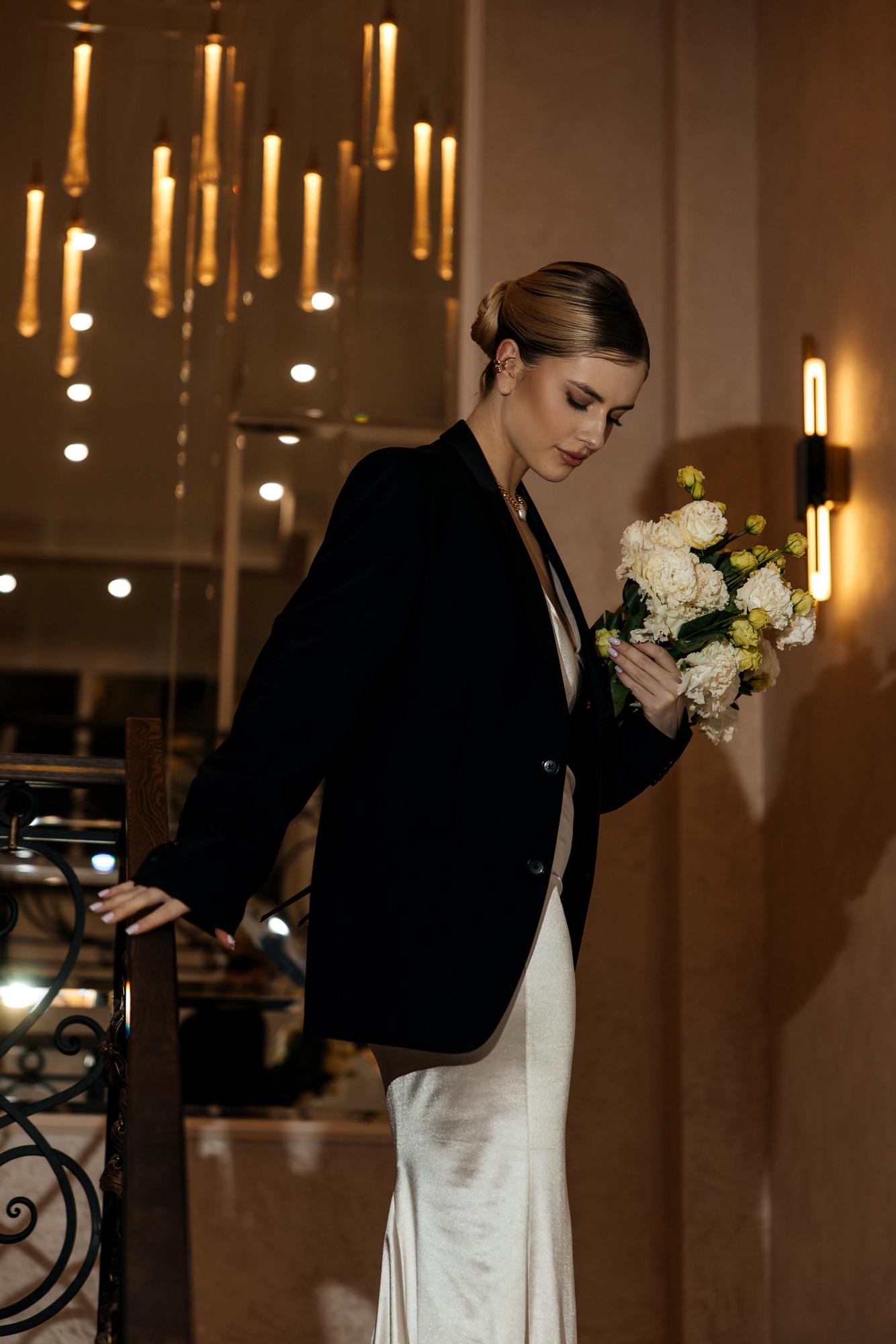 Пиджак черный over size