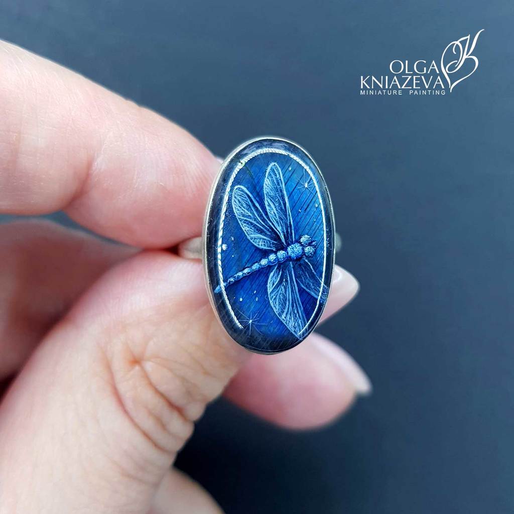 кольцо с лабрадоритом фото 1