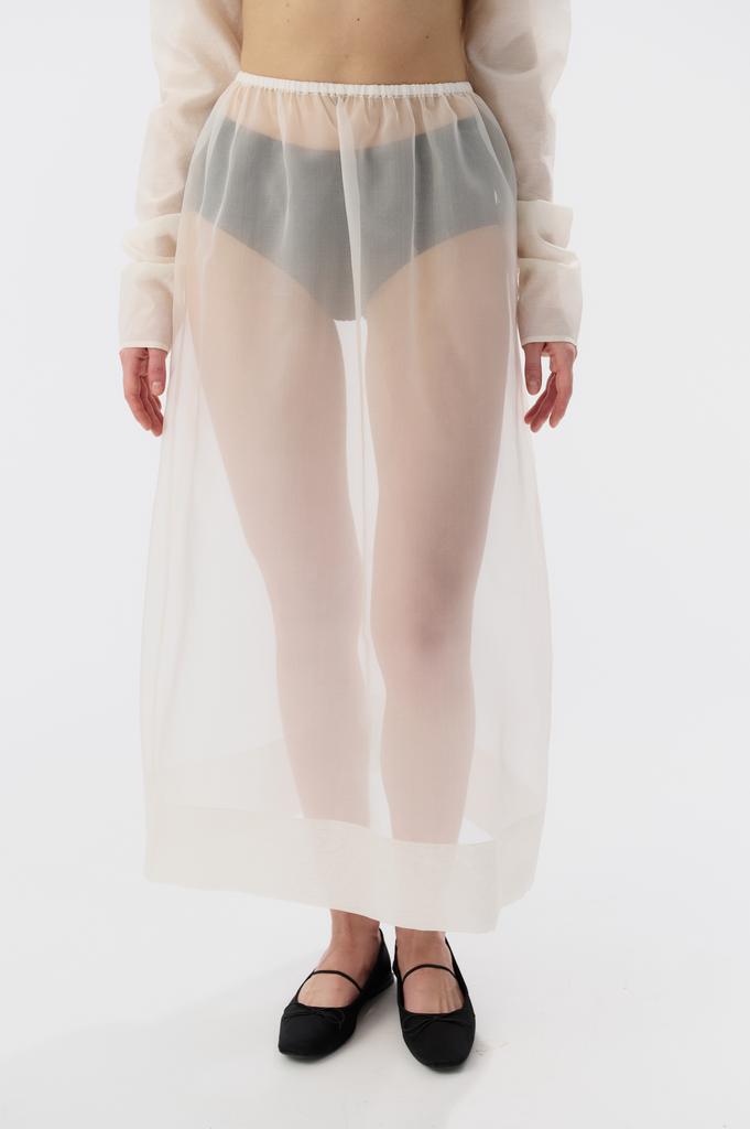 Юбка шелковая milk