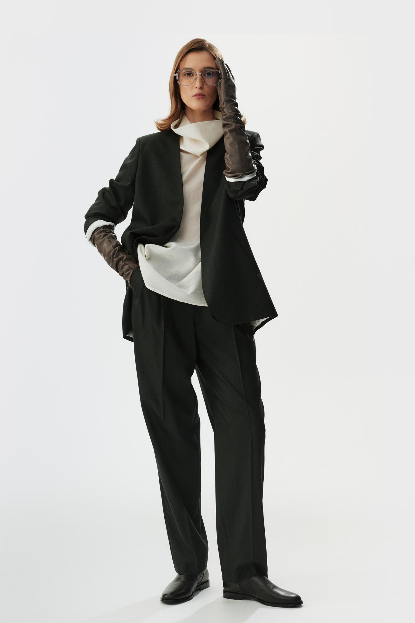 Жакет Preston без воротника изумрудный