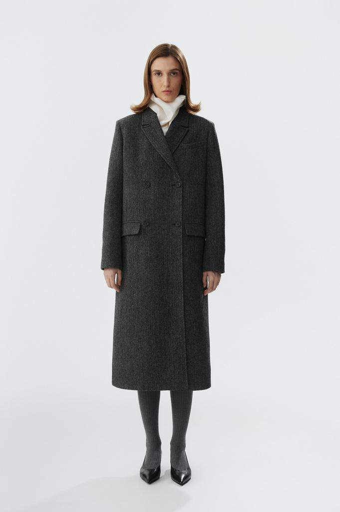 Пальто Lincoln в серую елочку