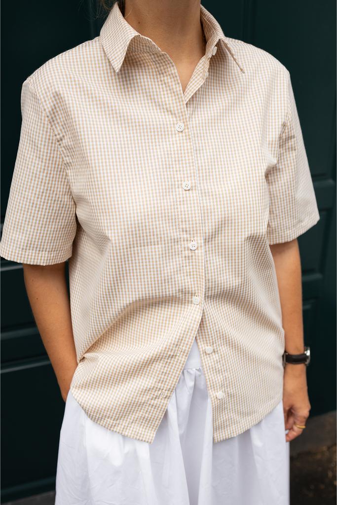 Рубашка в клетку виши mustard