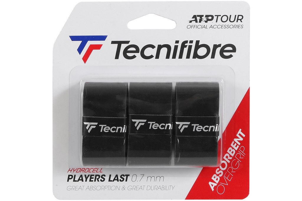 Намотка Tecnifibre Players Last Black 3 штуки (черный)