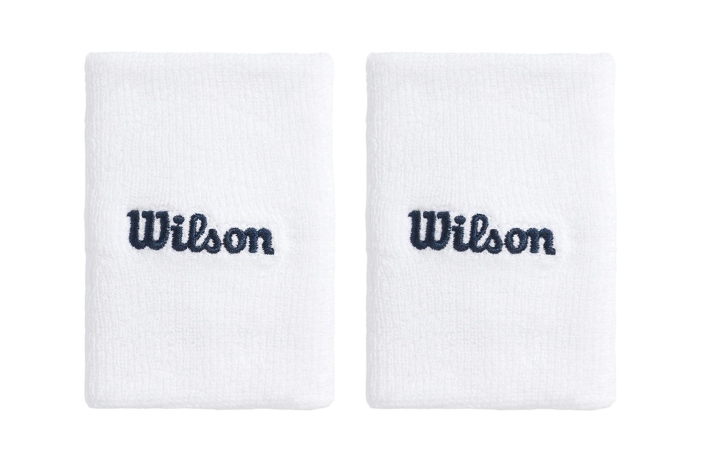 Напульсники Wilson U Wide Terry Wristbands (белый), 2 шт