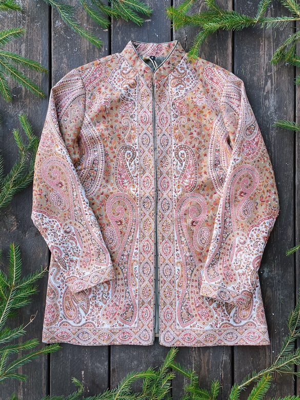 Бежевый кашемировый жакет, S, XL