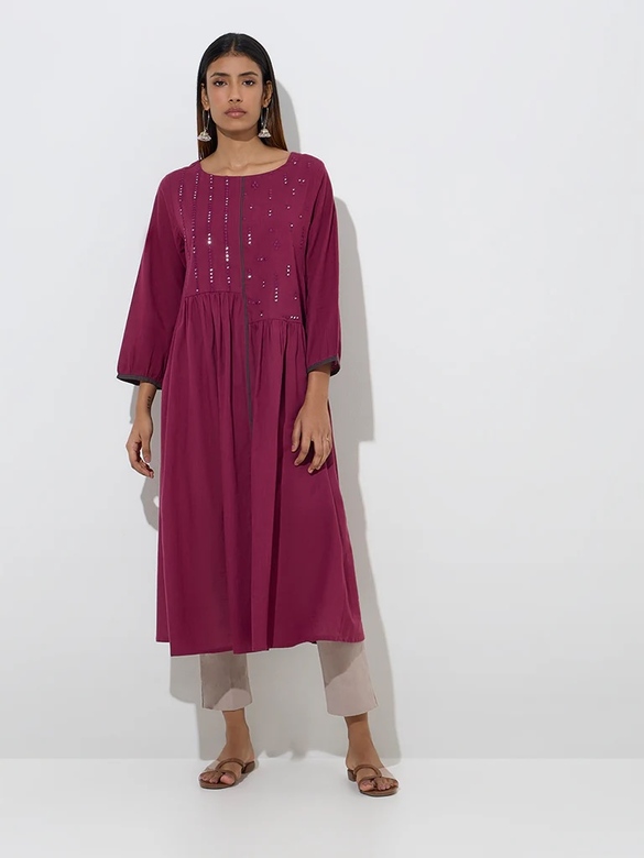 Однотонное платье с отделкой на груди, L