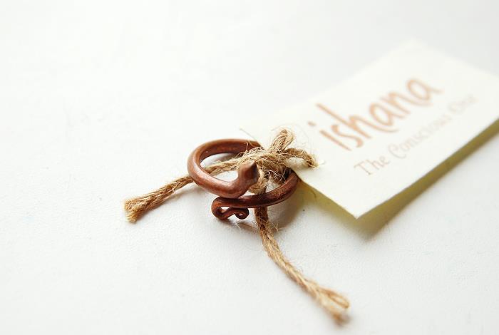 Кольцо "змея" из меди