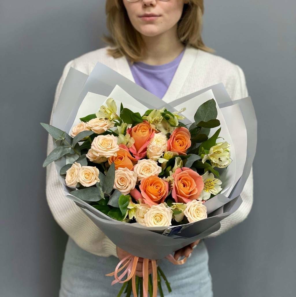 Букет «Кремовая дымка»