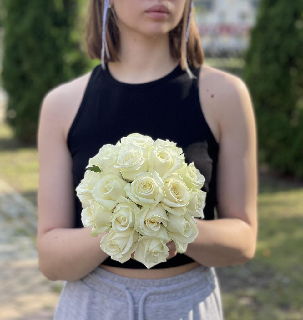 Свадебный букет "Белые розы"