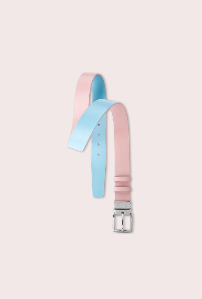 кожаный ремень PINK AND LIGHT BLUE