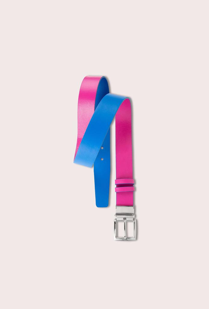 кожаный ремень PINK AND DARK BLUE
