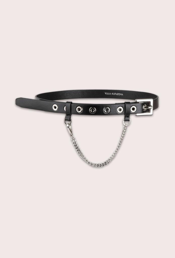 кожаный ремень EYELETS black