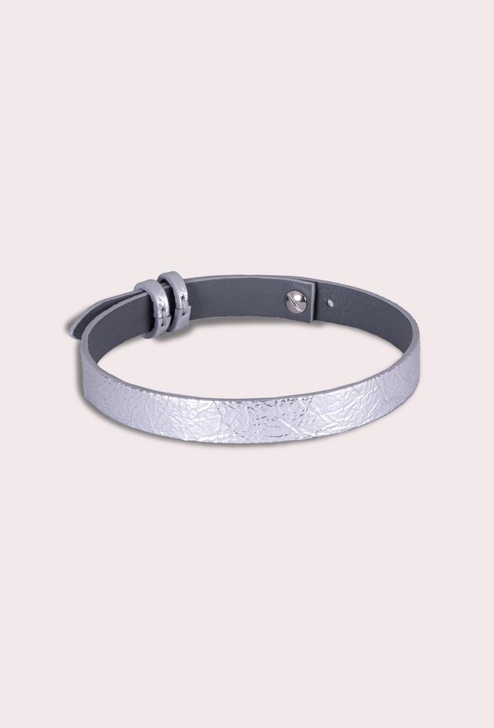 кожаный чокер silver