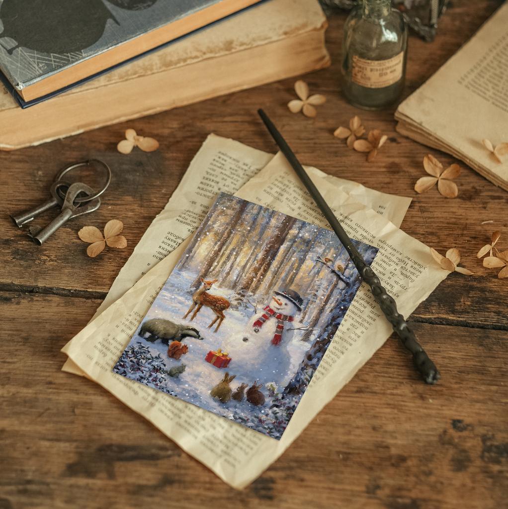 "Лесная сказка" почтовая открытка для поcткроссинга