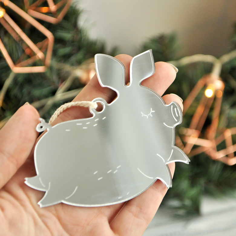 Ёлочная новогодняя игрушка - Символ года 2019 Свинья - купить необычный подарок на Новый год