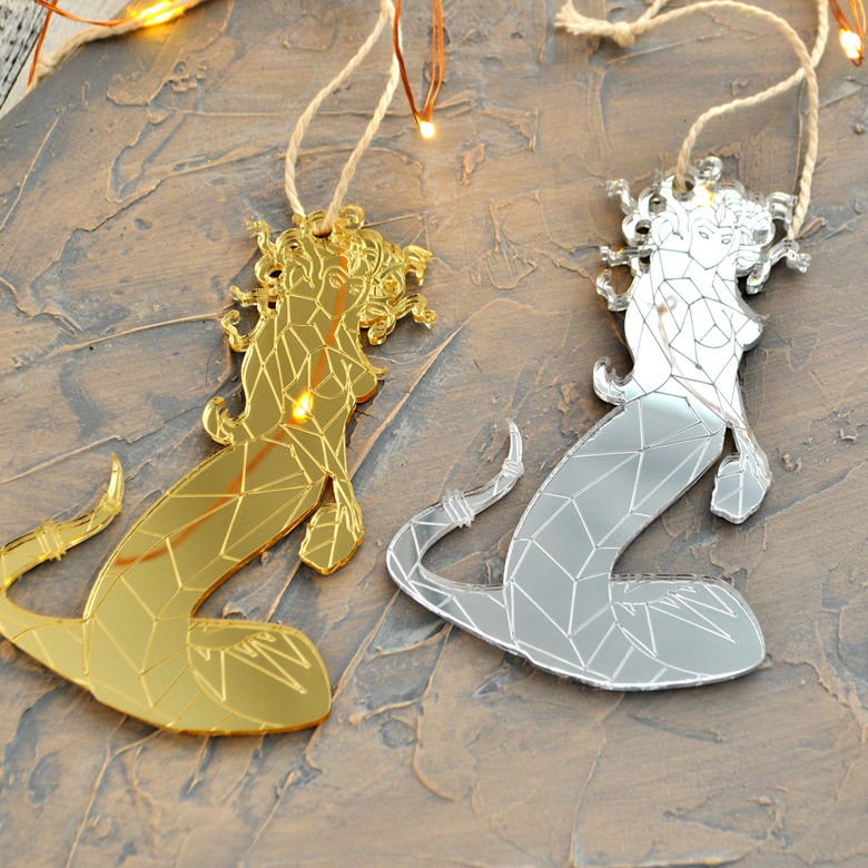 необычная новогодняя ёлочная игрушка медуза горгона - сувенир на новый год необычный подарок в виде медузы горгоны