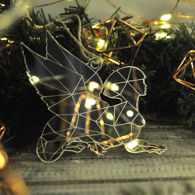 Ёлочная новогодняя игрушка - Сфинкс зеркальный - купить необычный подарок на Новый год