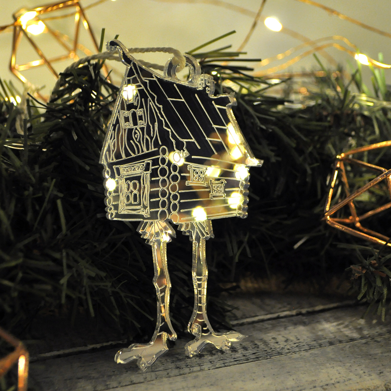 Ёлочная новогодняя игрушка - Избушка на курьих ножках - купить необычный подарок на Новый год 2020