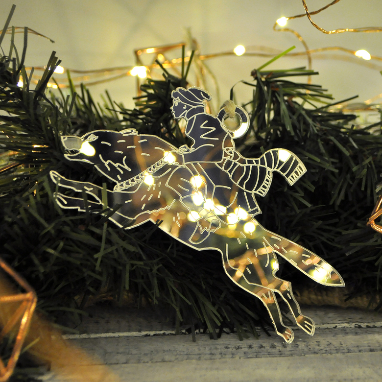 Ёлочная новогодняя игрушка - Иван-царевич на Сером волке - купить необычный подарок на Новый год 2020