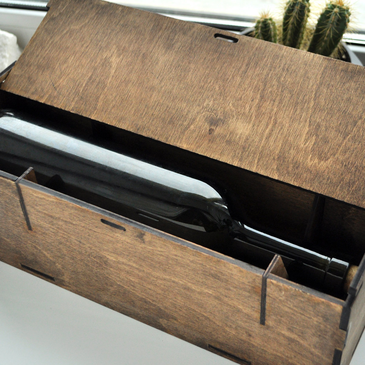 деревянная винная коробка - подарочная упаковка ящик для вина