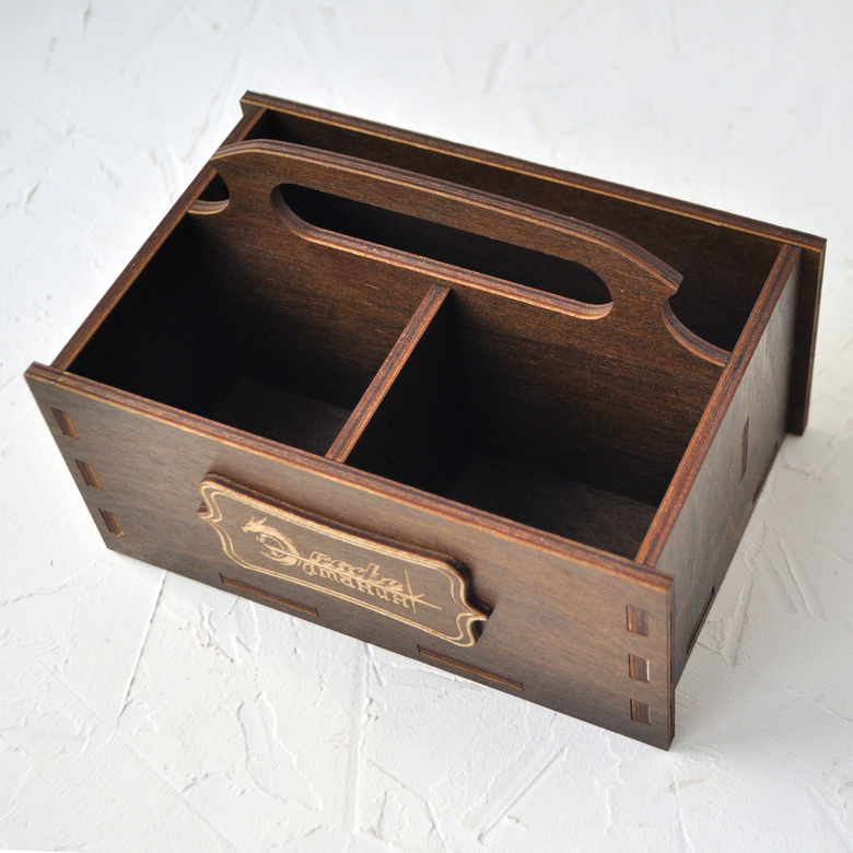 деревянная салфетница и стойка под специи на стол на заказ в Красноярске